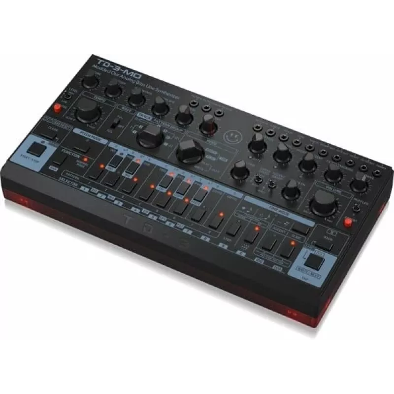 Sintetizador de bajo analógico monofónico Behringer TD-3-MO-BK — estilo 303, sintetizador de bajo analógico monofónico, negro