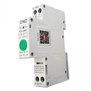 Interruptor inteligente TUYA HS083502 Wi‑Fi 40A — relé Wi‑Fi empotrable para domótica