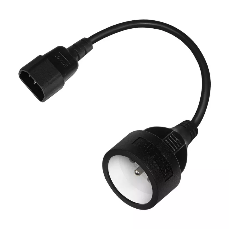 Savio CL-180 Cable adaptador de alimentación IEC C14 a CEE 7/5, 15 cm