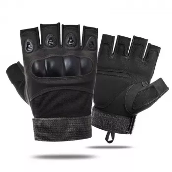 Extralink Guantes tácticos de combate militares sin dedos Survival talla L mil-693