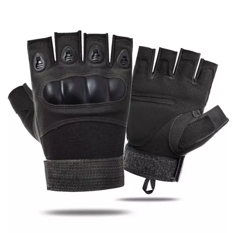 Extralink Guantes tácticos de combate militares sin dedos Survival talla L mil-693