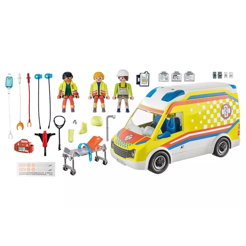 Playmobil 71202 City Life Ambulancia con luz y sonido set de juego apto para niños a partir de 4 años individual