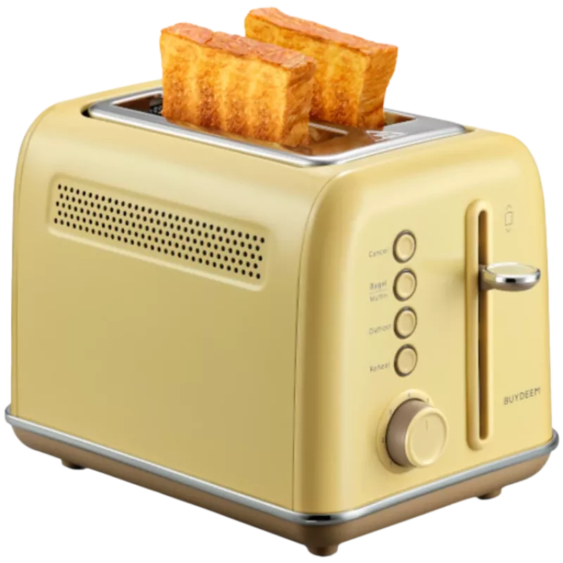 BUYDEEM Tostadora de 2 rebanadas, Modelo DT620E, Color Mellow Yellow, EU