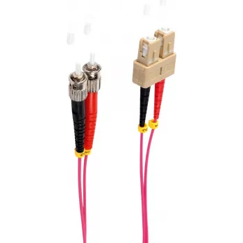 shiverpeaks BS77912/4. Longitud del cable: 10 m, Tipo de fibra: OM4, Conector 1: SC, Conector 2: ST, Diámetro del núcleo: 50 µm, Dúplex completo, Color del cable: violeta (BS77912/4)