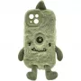 RealPower 495552 Flauschi 1 funda esponjosa para iPhone 15, verde