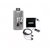 Auriculares in-ear con cable Shure SE112-GR para llamadas/música, negro, gris