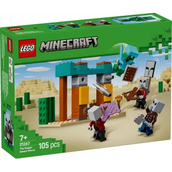 Set de construcción LEGO La patrulla del desierto de los Illager 21267 – Set de juego Minecraft, 105 piezas, 4 minifiguras, 80×60×110 mm