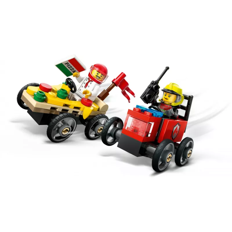 LEGO CITY 60458 Pizza vs. camión de bomberos