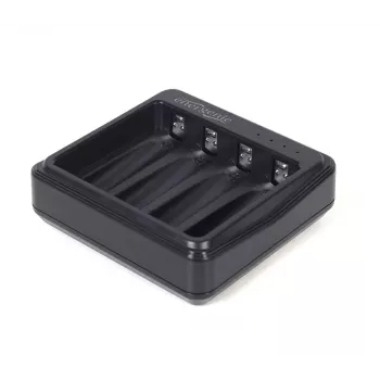 Cargador de pilas Gembird BC-USB-03 compatible con USB AA AAA Negro