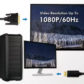 Adaptador de cable de vídeo LogiLink CV0132 DisplayPort a DVI 3 m negro