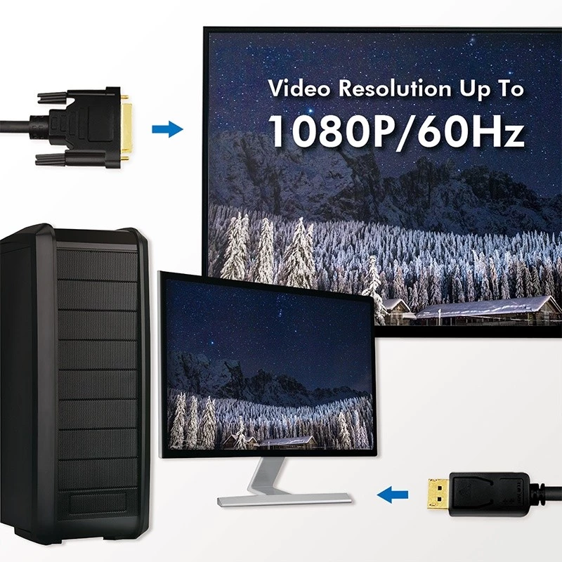 Adaptador de cable de vídeo LogiLink CV0132 DisplayPort a DVI 3 m negro