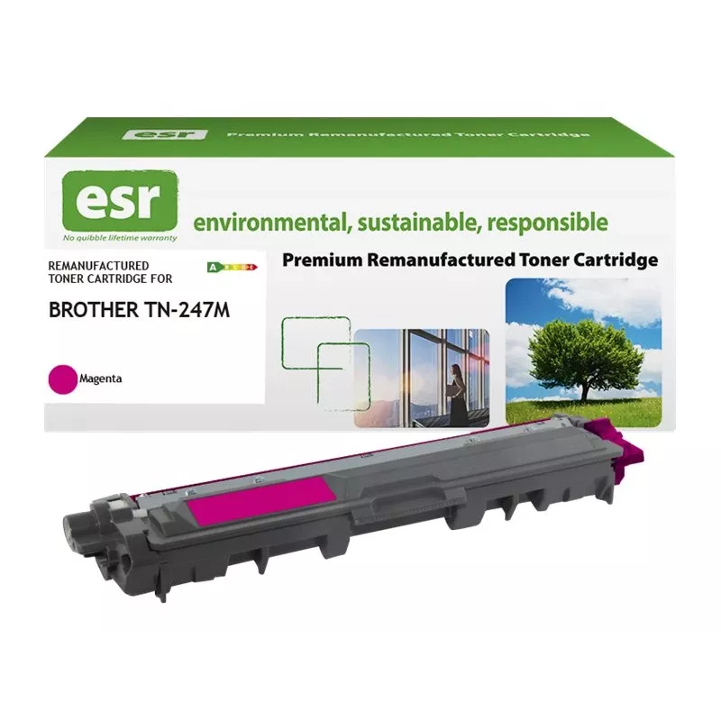 Cartucho de tóner ESR compatible con Brother TN-247M magenta, remanufacturado, 2.300 páginas