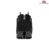 Maclean MCE155 adaptador de enchufe universal, toma UK a enchufe EU, negro