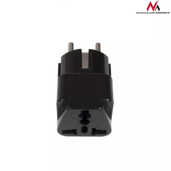 Adaptador de enchufe Maclean MCE155 NEMA 5-15P Type E FR negro