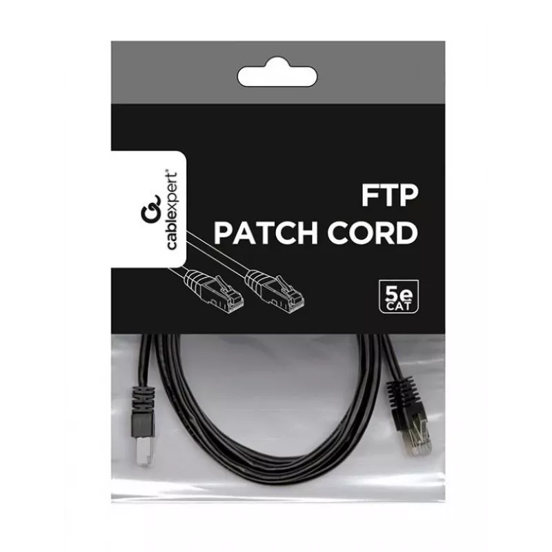 Cable de red CAT5E FTP 2M/PP22-2M/BK Gembird