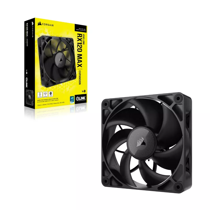 Corsair iCUE LINK RX120 MAX Ventilador para carcasa 120mm - Negro