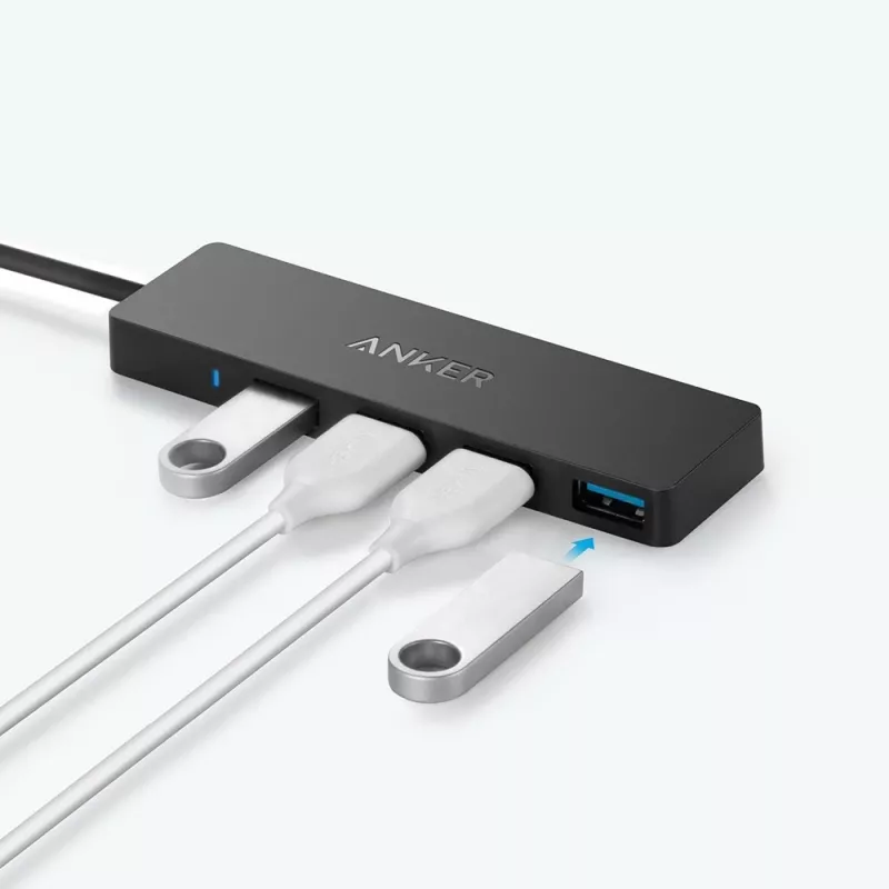 Hub USB Anker Innovations A7516016 USB 3.2 Gen 1 Type-A 5000 Mbit/s negro