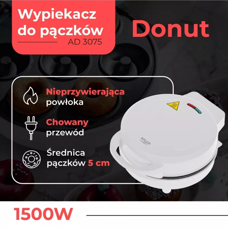 Adler Donut Maker | AD 3075 | Máquina de donuts | 1500 W