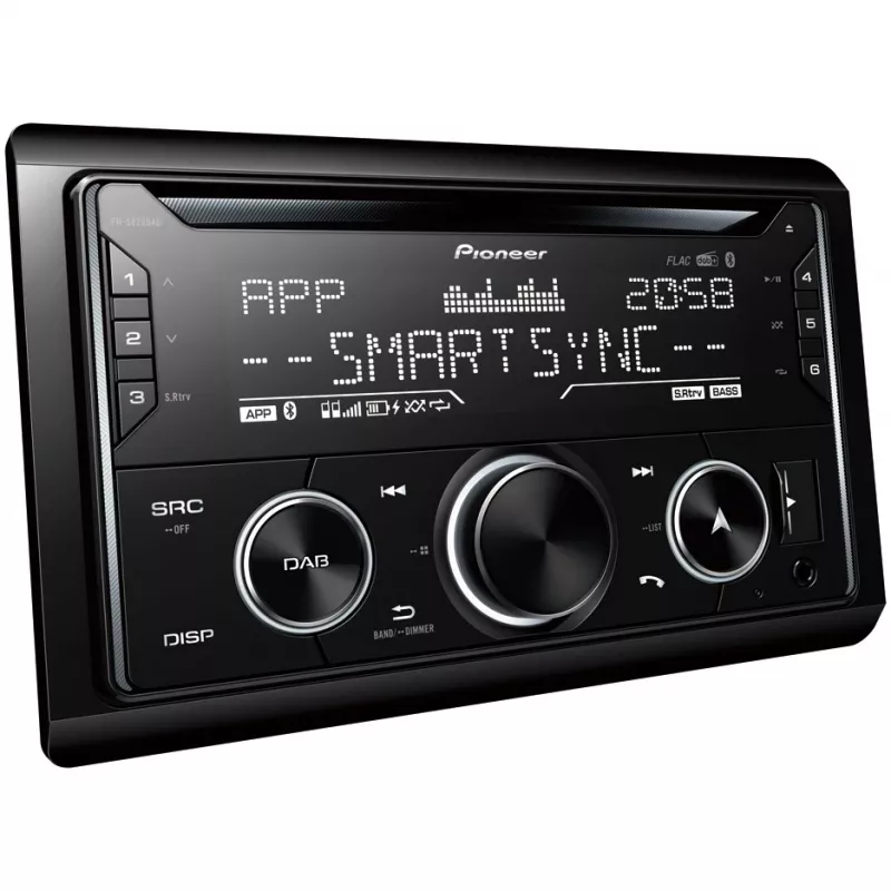 Receptor multimedia para coche Pioneer FH-S820DAB Negro 200 W Bluetooth