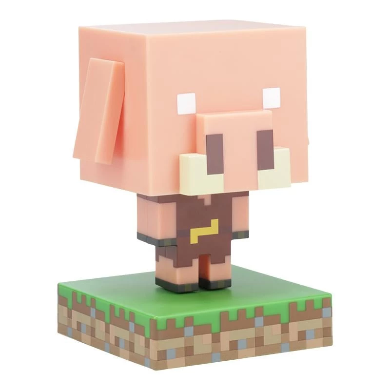 Lámpara de mesa Paladone Icon Light PP14431MCF Piglin LED, decorativa con diseño gaming