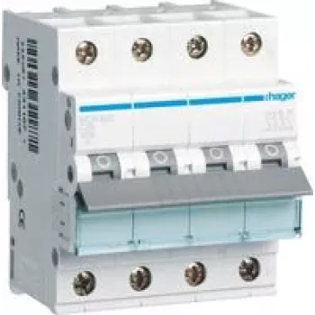 Hager interruptor automático miniatura 3p+N, C-25A, 6kA MCN625 (MCN625)