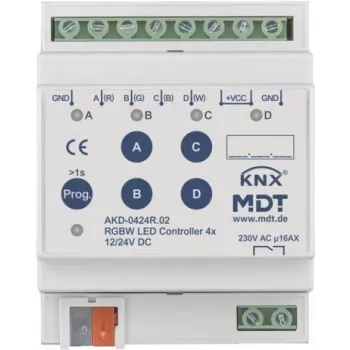 Controlador LED MDT AKD-0424R.02, RGBW, 4 canales, 4TE, REG (AKD-0424R.02)