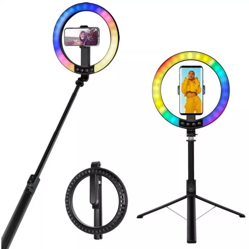 LogiLink Anillo de luz para smartphone con trípode selfie, DM 20cm (AA0156)