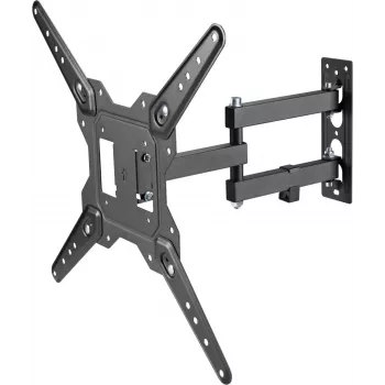 Vision VFM-WA4X4/3 - set de montaje (brazo de pared) - brazo articulado doble - para pantalla LCD - acero laminado en frío - negro - tamaño de pantalla: 94-152,4 cm (37-60