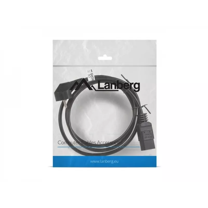 Cable de alimentación CEE 7/7 - IEC 320 C19 16A VDE 1,8M negro