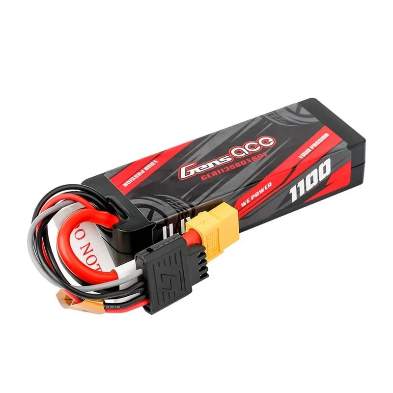 Batería Lipo Gens ace G-Tech 1100mAh 11.1V 3S1P 60C GRP-76 Hardcase con conector XT60