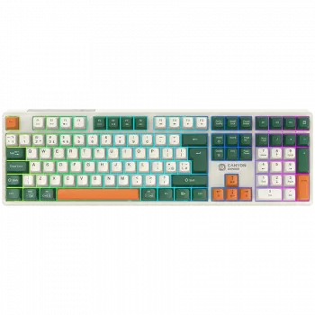 Teclado mecánico inalámbrico CANYON Shadder GKW-11 RGB Blanco