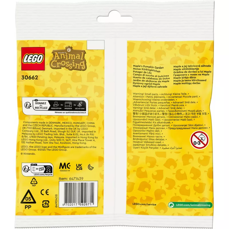 30662 Animal Crossing Monas Pumpkin Garden, juguete de construcción Polybag