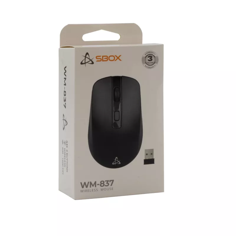 Ratón SBOX WM-837 negro USB Type-A