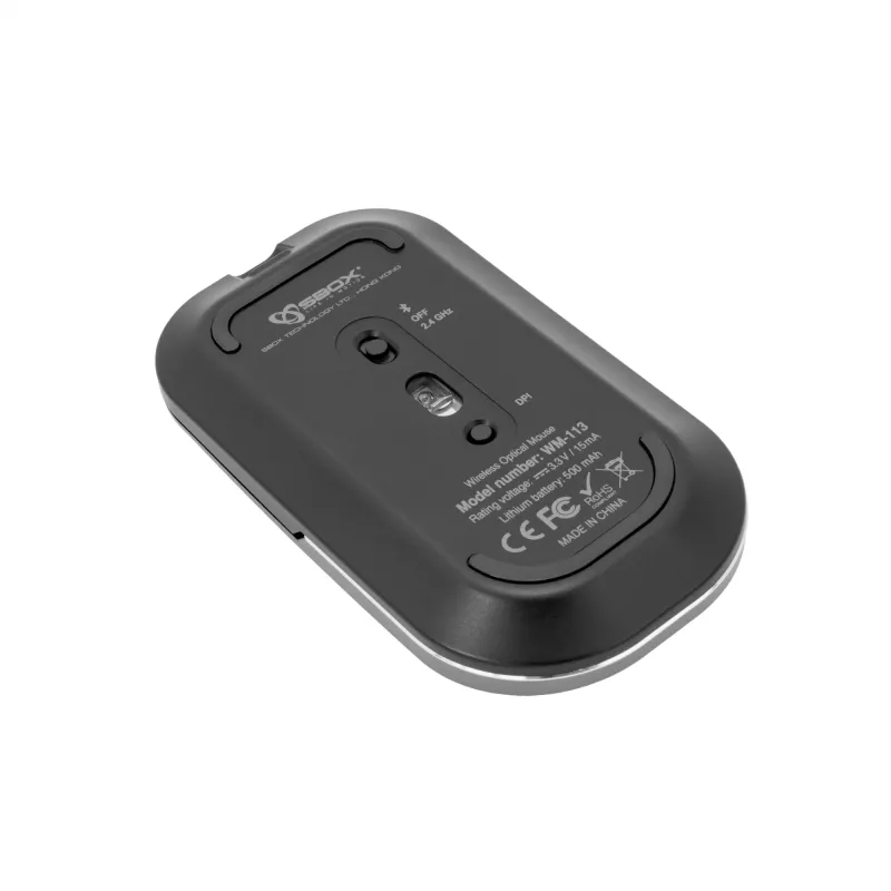 Ratón SBOX WM-113 inalámbrico RF Wireless + Bluetooth + USB Type-C