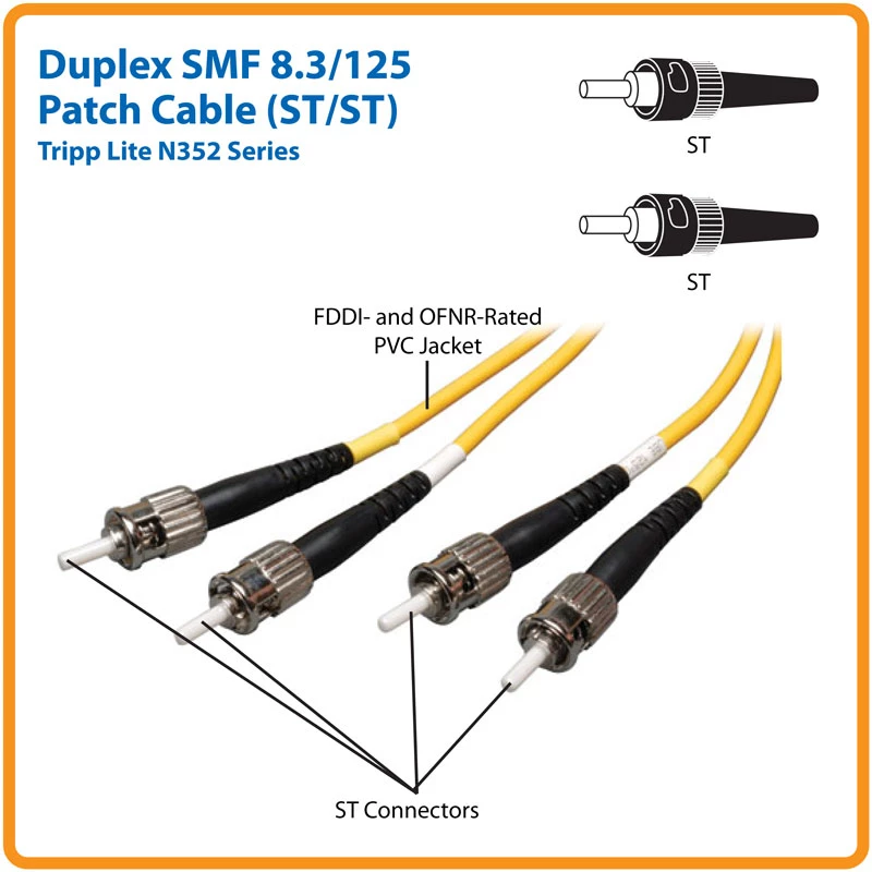 Tripp Eaton Tripp Lite Series cable de conexión de fibra monomodo dúplex 9/125 (ST/ST)