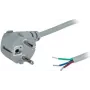 Wentronic Goobay cable de alimentación con toma de tierra en ángulo para montaje individual, 2 m, negro - Type-F (Type-F, CEE 7/7) > extremos de cable sueltos (50083)