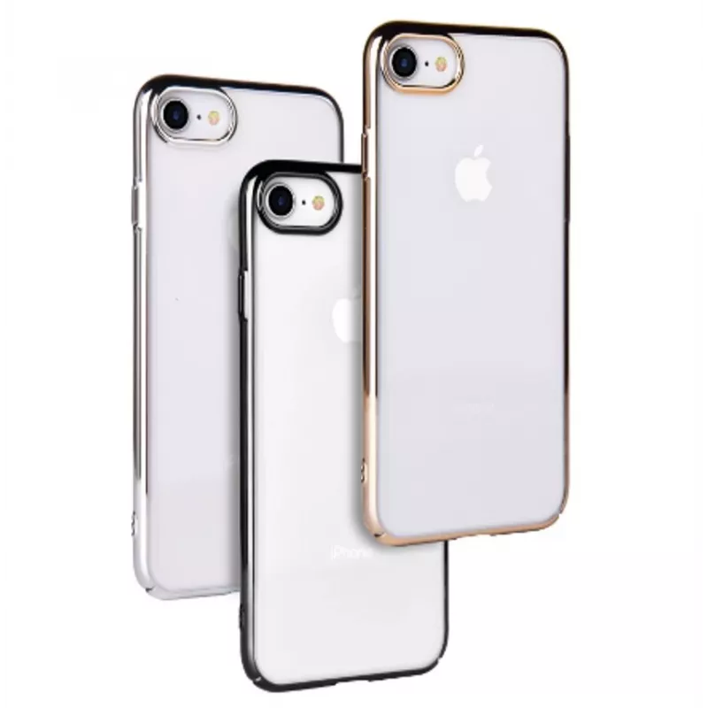 Funda protectora Devia Glimmer Series para iPhone SE2, dorado, parte trasera rígida de PC
