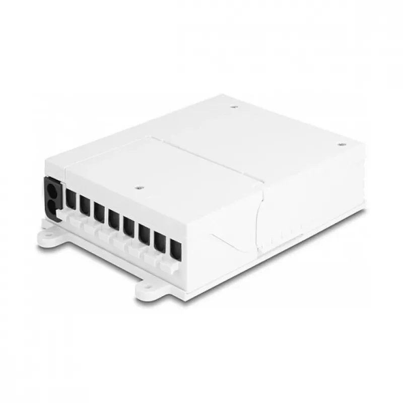 Caja de distribución de fibra óptica DeLOCK FTTH montaje de pared interior 8 puertos blanca