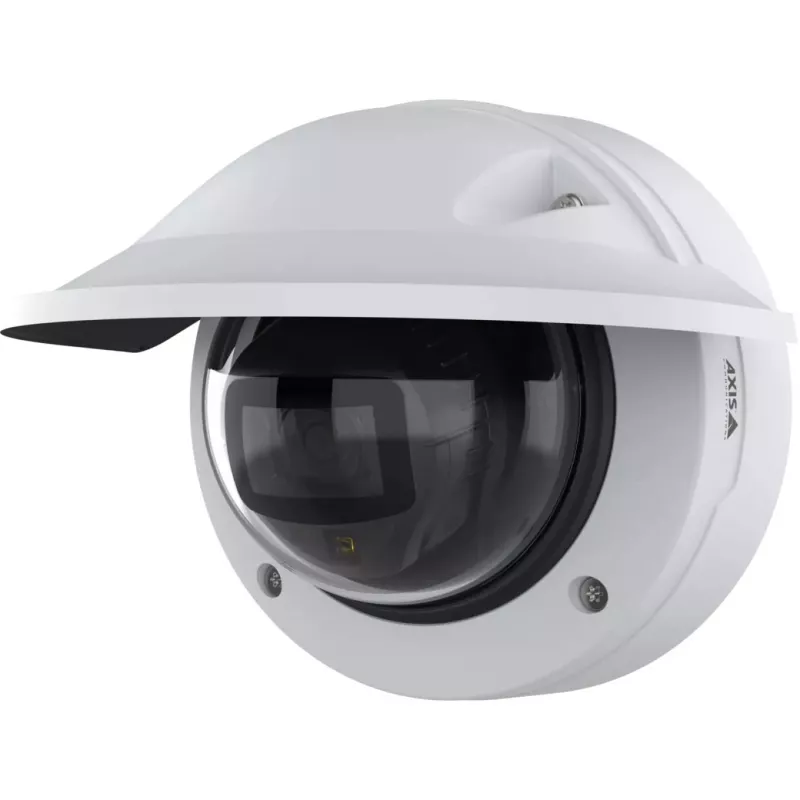 Cámara de vigilancia IP Axis P3278-LVE — domo, 3840×2160, interior y exterior, montaje en techo/pared, CMOS de 1/1,8 inch, 0,03 lx, 103° H