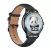 Smartwatch Colmi L28 con correa de silicona negra y correa de piel negra