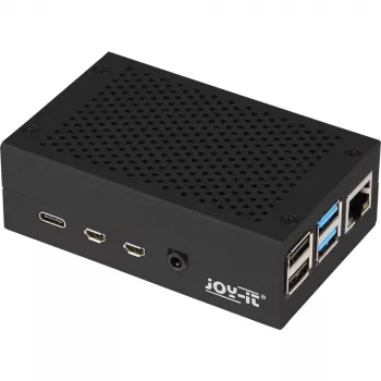 Carcasa de aluminio para Raspberry Pi 4 B de JYT, modelo RB-AlucaseP4+01B, acabado negro
