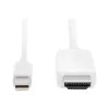 Digitus ASSMANN - Cable adaptador - Mini DisplayPort macho a HDMI macho - 2 m - triple aislamiento - blanco - moldeado, compatible con 4K (AK-340304-0