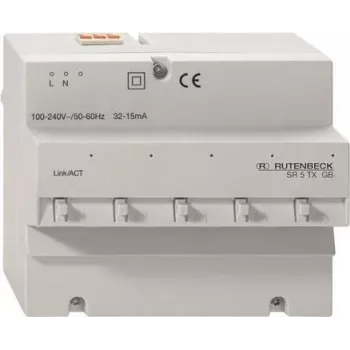 Rutenbeck SR 5TX GB - Switch - 5 x 10/100/1000 - montaje en carril DIN (23510503)