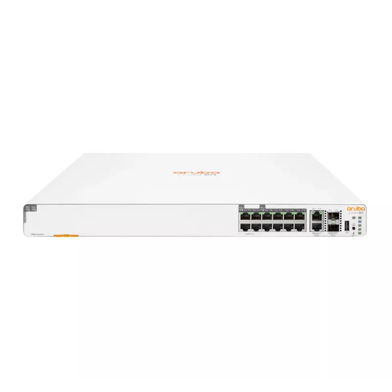 HPE Networking Instant On 1960 - Switch - gestionado - 4 x 2.5GBase-T + 8 x 100/1000/10GBase-T + 2 x 100/1000/10GBase-T + 2 x 10 Gigabit SFP+ - montaje en rack - PoE (480 W)