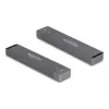 Delock - carcasa para almacenamiento - carcasa externa para SSD M.2 NVME PCIe o SSD SATA con conector macho USB 10 Gbps Type-A - M.2 - tarjeta M.2 NVMe / SATA 6Gb/s - USB