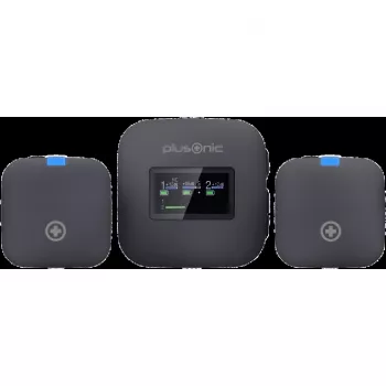 Kit de micrófono inalámbrico Plusonic PS-TDS8 con conectividad USB-C, Lightning y 3,5 mm