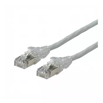 Cable de parcheo DTWYLER Cat.6A (clase EA) S/FTP, CU 7702 flex LSOH, AMP v2, cruzado, gris, 2 m