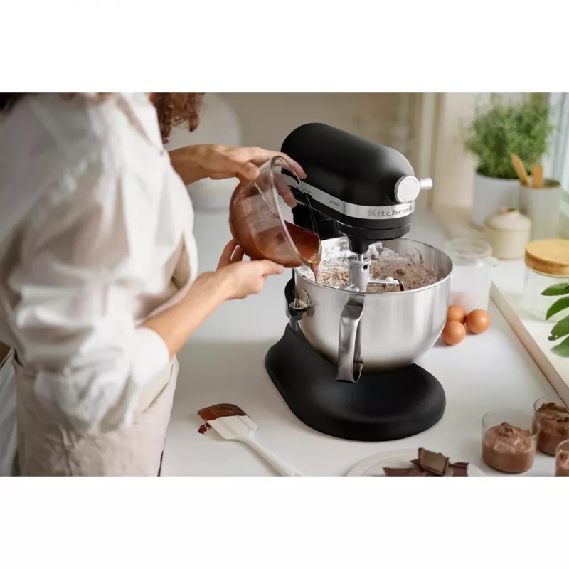 Batidora KitchenAid 5KSM60SPXEBM 375 W Negro, Gris, Acero inoxidable