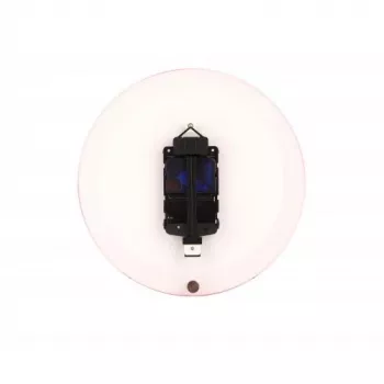 NeXtime Reloj 2615ro Focus, Ø25 cm, reloj de pared, blanco/rojo