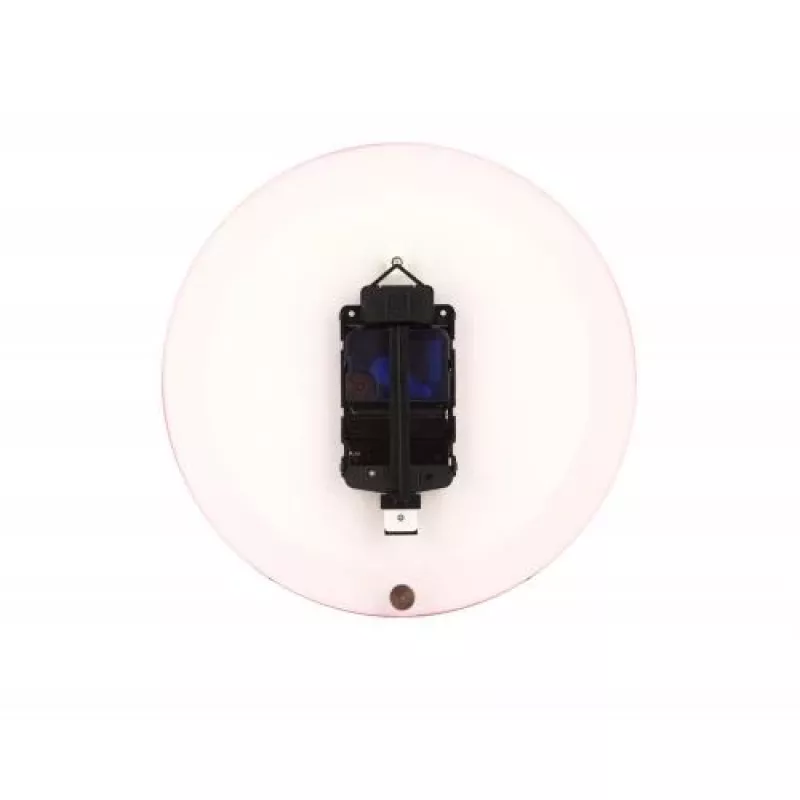 NeXtime Reloj 2615ro Focus, Ø25 cm, reloj de pared, blanco/rojo